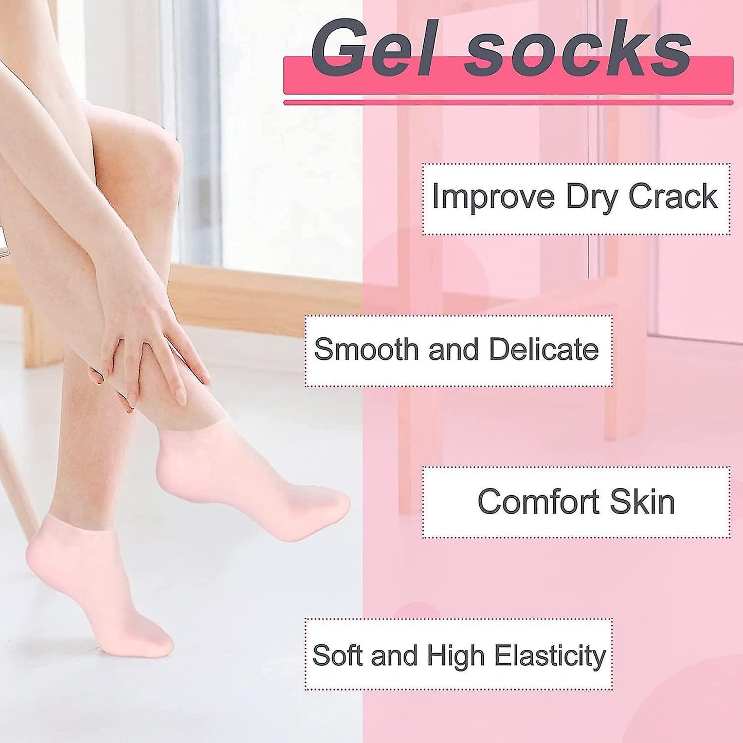 🔥Moisturizing Foot Mask Exfoliating Silicone Socks Beach Protective Socks