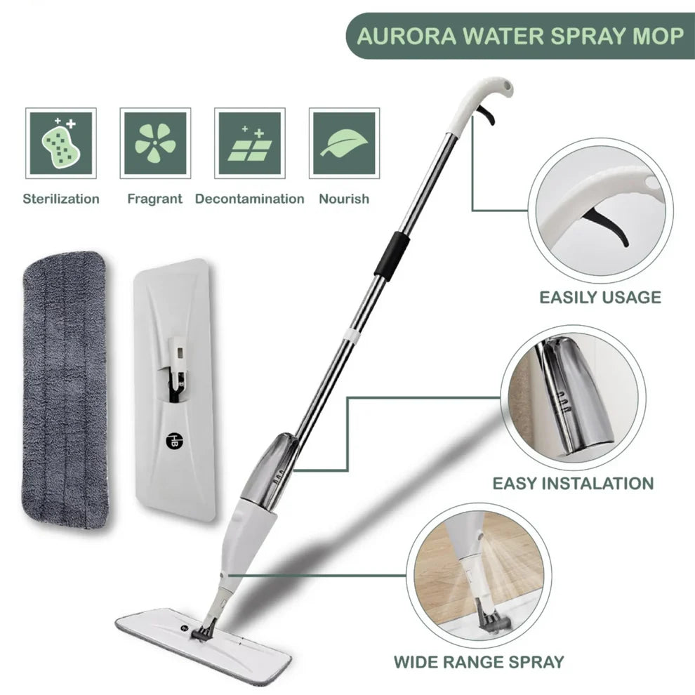 🔥Spray Mop with Refillable Bottle and Pro-Microfiber Mop