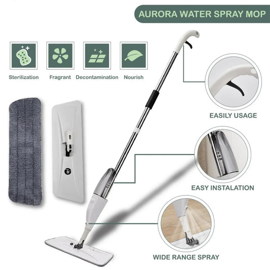 🔥Spray Mop with Refillable Bottle and Pro-Microfiber Mop